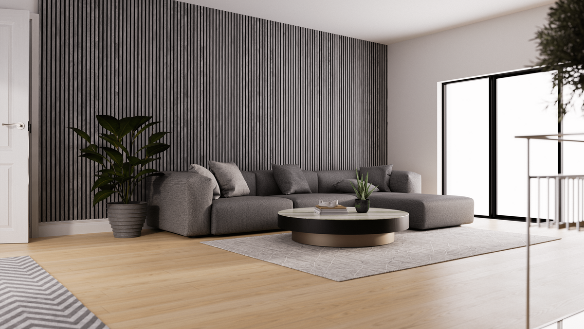 Koniseur - Akustikpaneel grau 2400×600 - Ausverkauft – Lieferung Mitte Dezember