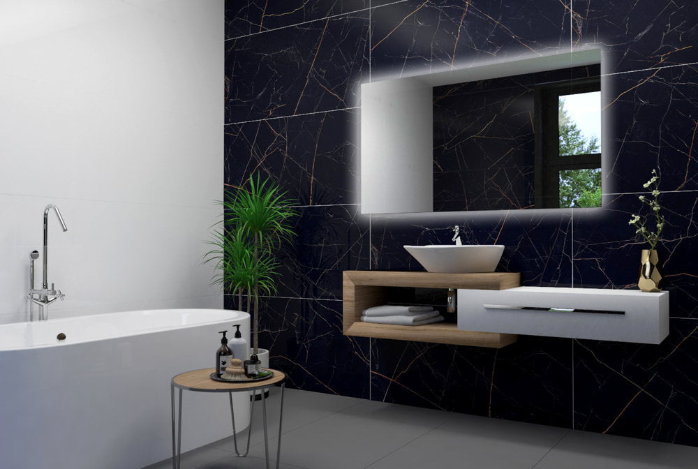 LED-Badezimmer-Leuchtspiegel 60×80 polierte Kante