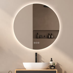 Runder Premium-Badezimmerspiegel mit LED, Anti-Beschlag und Touch Sensor