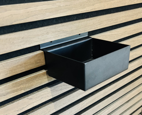 Schwarz pulverbeschichteter kleine box für Akustikplatte horizontal