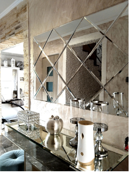 Selbstklebender Spiegel Glamour Silber - Alles Größen