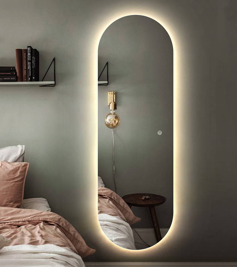 Premium-Spiegel Ida mit LED-Licht Hintergrundbeleuchtung