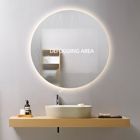 Premium runder Badspiegel mit LED für Lampenfassung