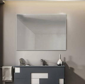 Premium-Spiegel 71,2 cm x 80 cm mit 14 mm silbernem Aluminimum-Rahmen